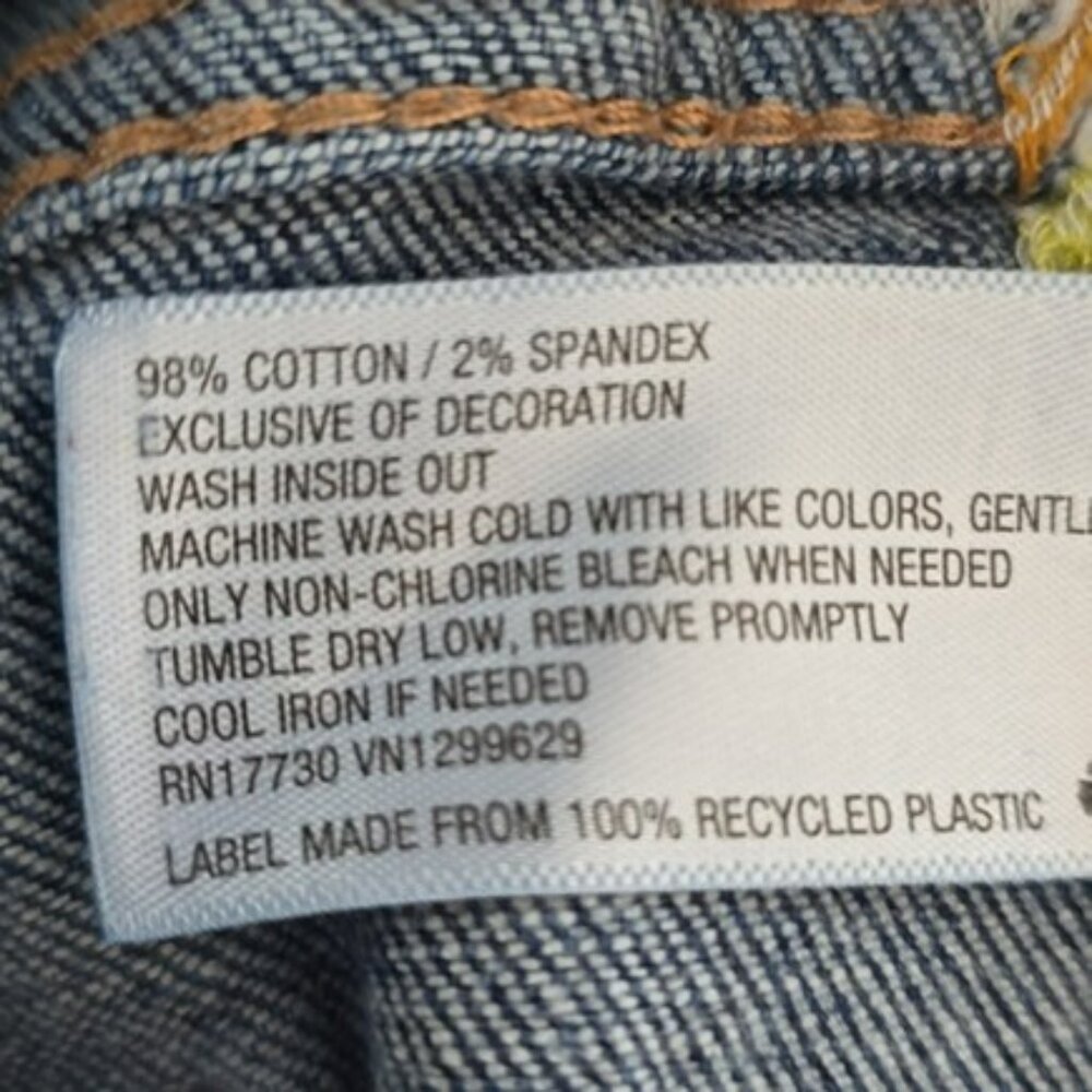 Knox Rose Women's Boyfriend Barrel Jeans Size 10 Blue Denim Rainbow Embroidered - Picture 10 of 12